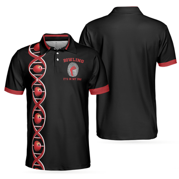 Bowling Men Polo Shirt - Bowling It's In My DNA Polo Shirt, Swag Bowling Polo Shirt For Men - Perfect Gift For Friend, Family, Bowling Lovers