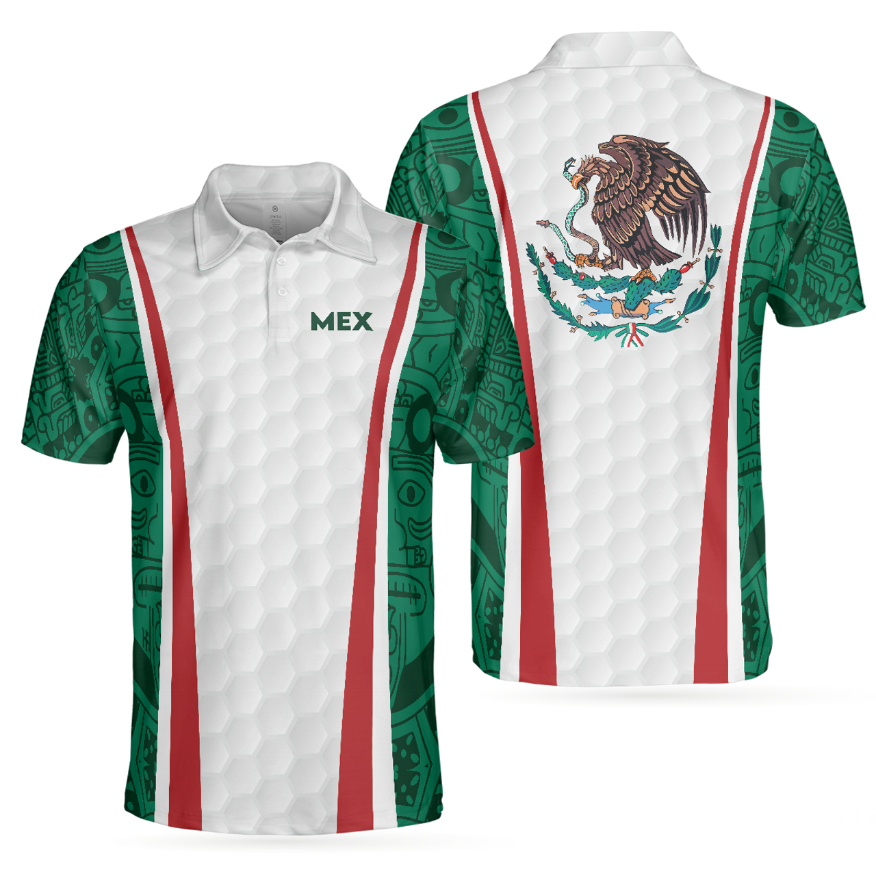 Golf Mexico Retro Men Polo Shirt, Best Golf Shirt Design For Mexican Lovers, Golf Gift Idea For Male Golfers