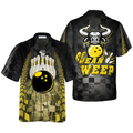 Custom Clean Sweep Bowling Bull Aloha Hawaiian Shirt For Summer, Colorful Shirt For Men Women, Perfect Gift For Friend, Team, Family, Bowling Lovers