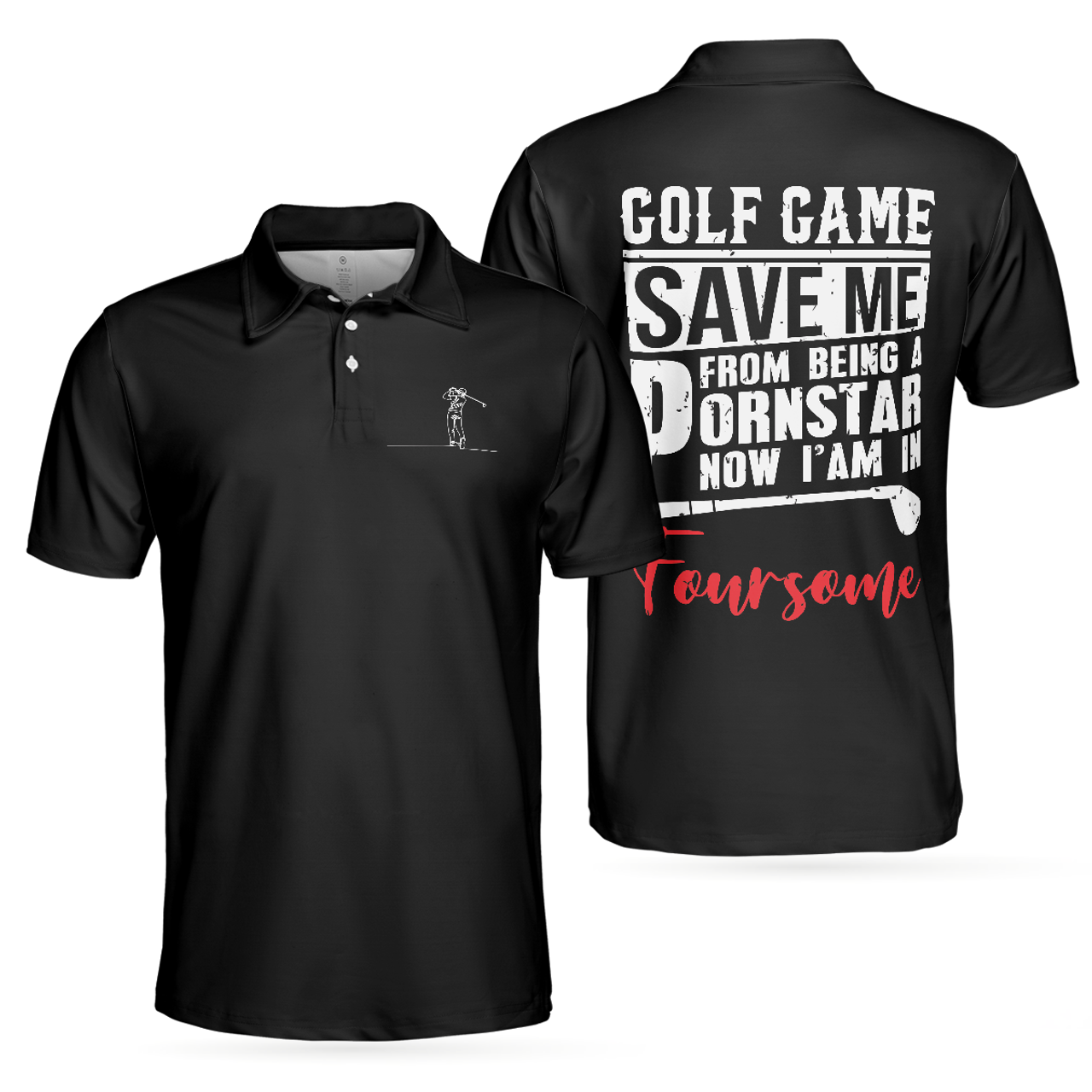 Funny Golfer Men's Polo Shirt, Golf Game Save Me Shirt For Men