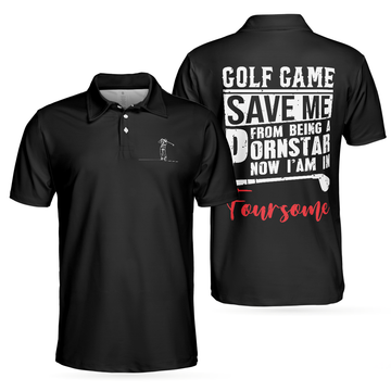 Funny Golfer Men's Polo Shirt, Golf Game Save Me Shirt For Men