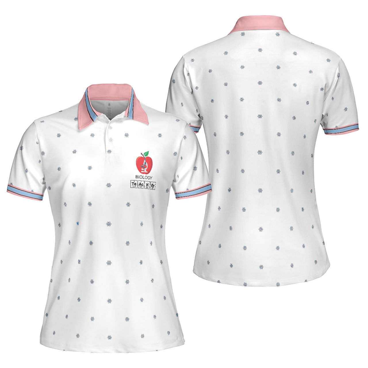 Biology Teacher Women Polo Shirt, I love Biology Short Sleeve Women Polo Shirt - Best Gift For Biology Teachers
