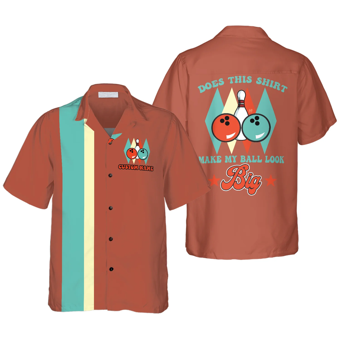 Custom Does This Shirt Make My Ball Look Big V2 Custom Hawaiian Shirt, Personalized Bowling Shirt, Best Gift For Bowling Players