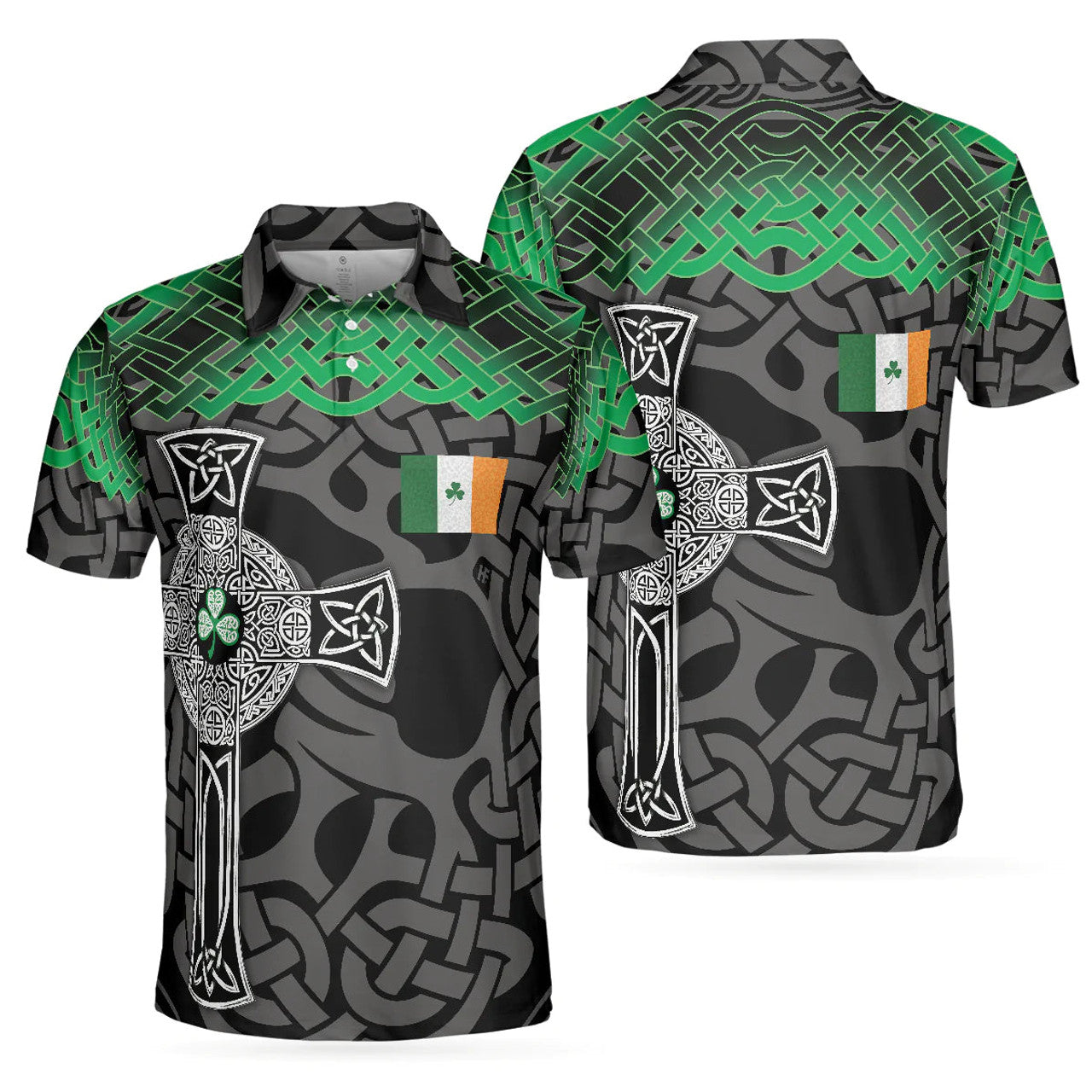 Irish St Patrick's Day Men Polo Shirt, Best Saint Patricks Themed Shirt, Cool Gift Idea For Irish Friends