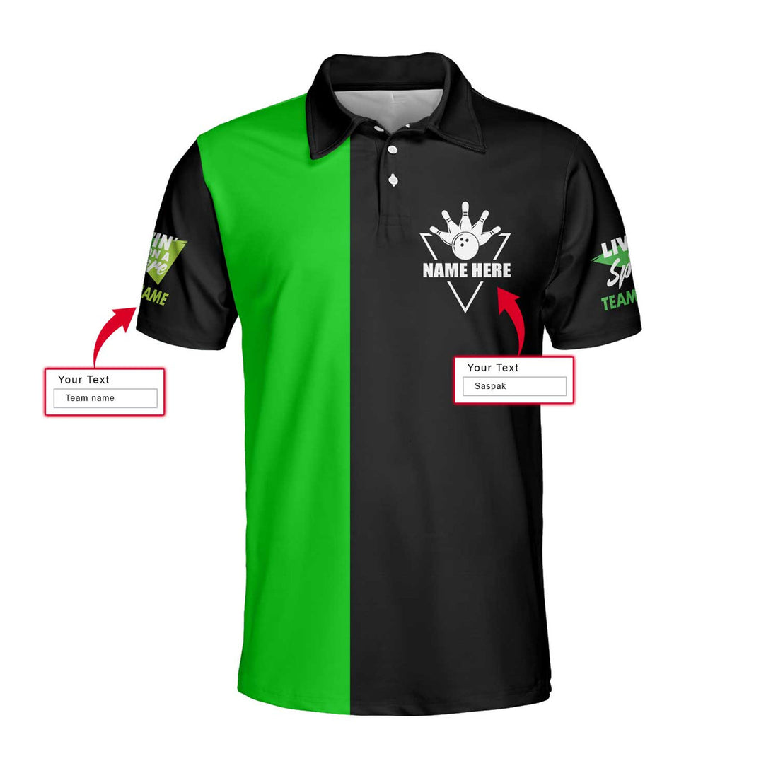 Custom Bowling Custom Men Polo Shirt, Personalized Polo Shirt, Bowling Livin' On A Spare Shirt For Men - Perfect Gift For Friend, Family, Bowling Lovers