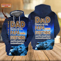 FUNSTUFFPRINT Papa Knows Everything - Personalized Name 3D Hoodie and Zip Hoodie
