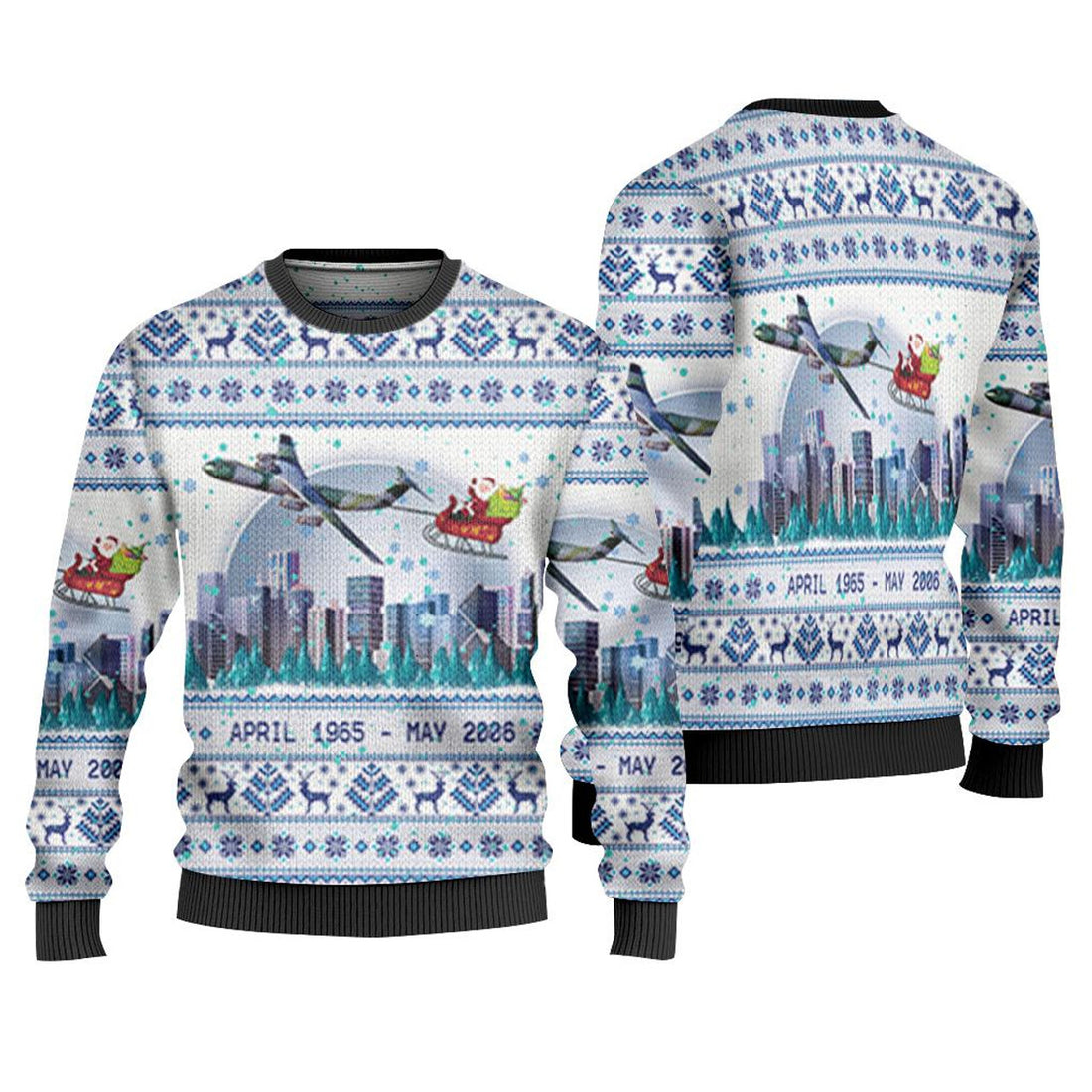 FUNSTUFFPRINT US Air Force Lockheed C-141 Starlifter Christmas Sweater – Christmas Gift For Military Personnel Ugly  Sweater