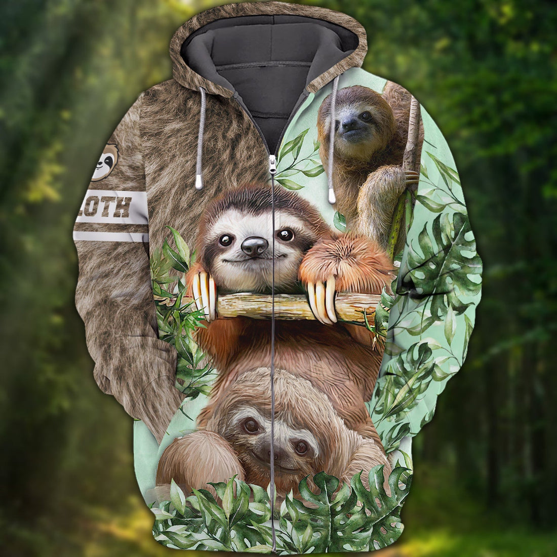 FUNSTUFFPRINT Love Sloth 3D Full Print TD96 3D Hoodie and Zip Hoodie