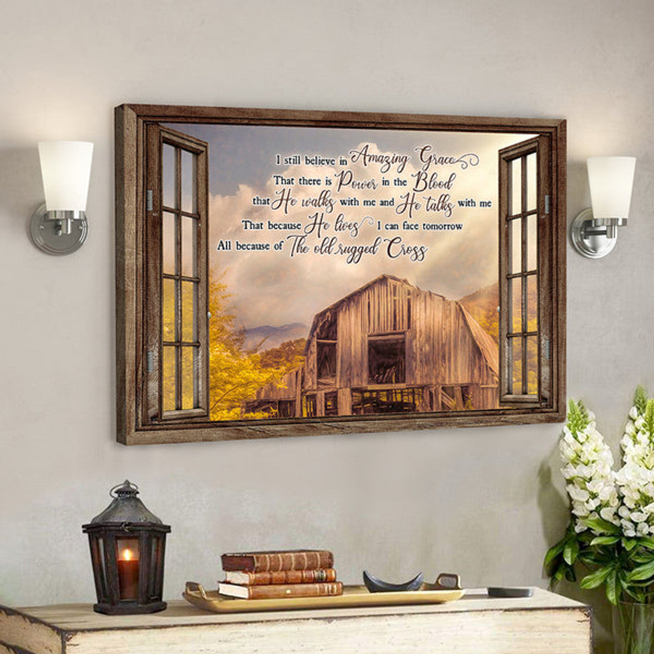 Bible Verse Wall Art Canvas - Jesus Canvas Art - I Still Believe In Amazing Grace Christian Canvas 