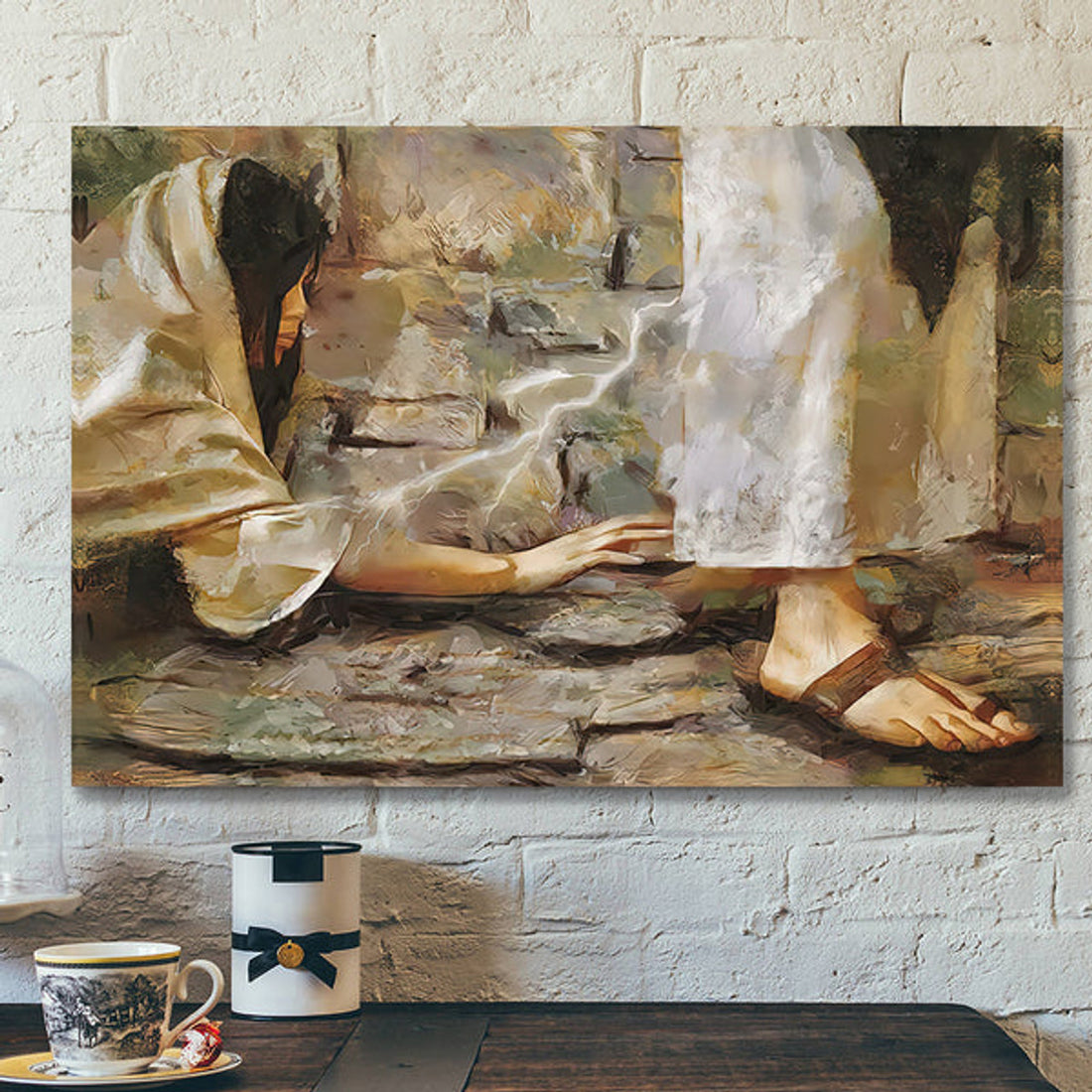 Touching the Hem of Jesus Garment Canvas - Jesus Canvas - Christian Canvas - God Wall Art - Jesus Poster - Gift Canvas - Christian Gift 