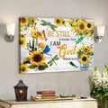 Bible Verse Wall Art Canvas - Jesus Canvas Art - Scripture Canvas - Be Still Know That I Am God Canvas Poster 