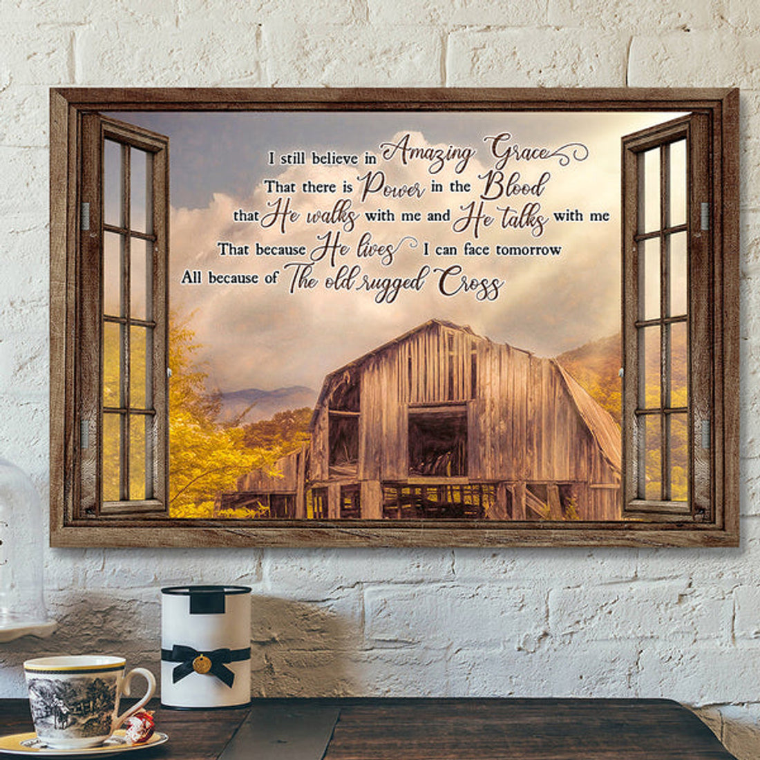 Bible Verse Wall Art Canvas - Jesus Canvas Art - I Still Believe In Amazing Grace Christian Canvas