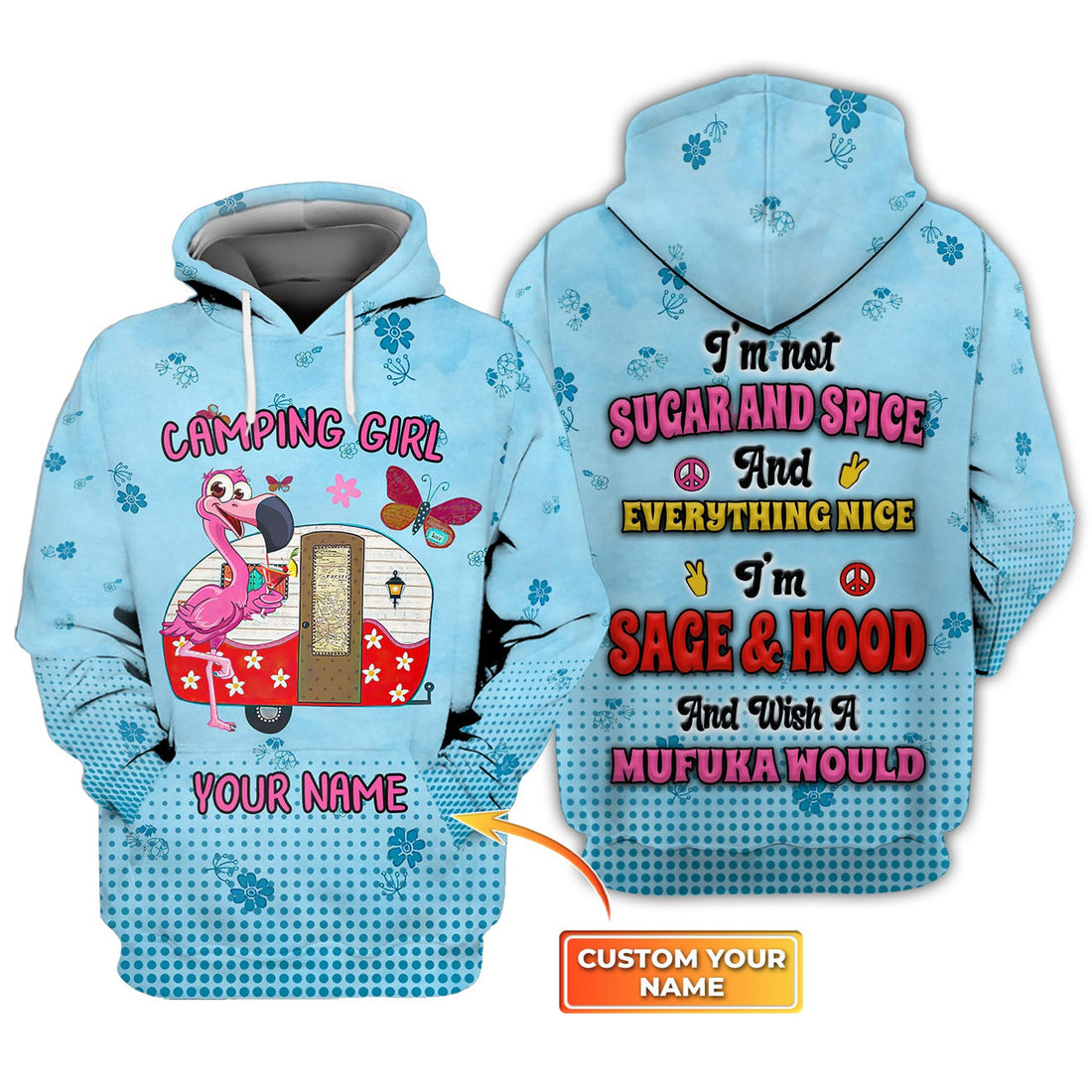 FUNSTUFFPRINT Cusstom Camping Girl 3D Hoodie and Zip Hoodie