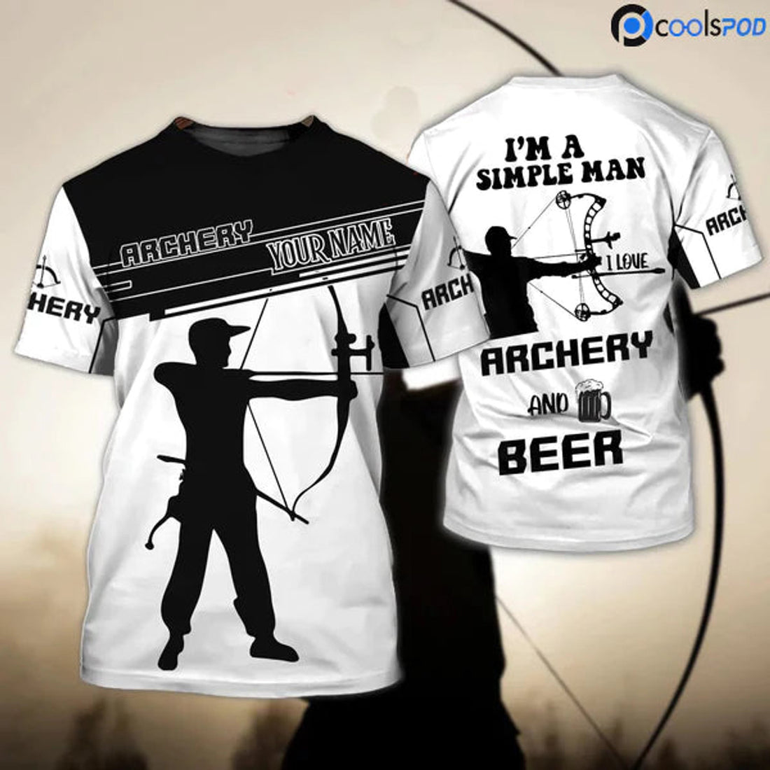 Custom 3D Men Archery Shirt Archery And Beer T-Shirt For Him Archery Gift Man Player