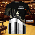 Customized 3D All Over Print Piano T-Shirt Men Women Piano Gifts Piano Team Uniform