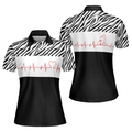 My Heart Beats For Golf Short Sleeve Women Polo Shirt