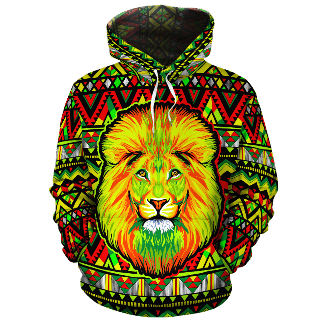 FUNSTUFFPRINT Neon Lion Africa 3D Hoodie and Zip Hoodie