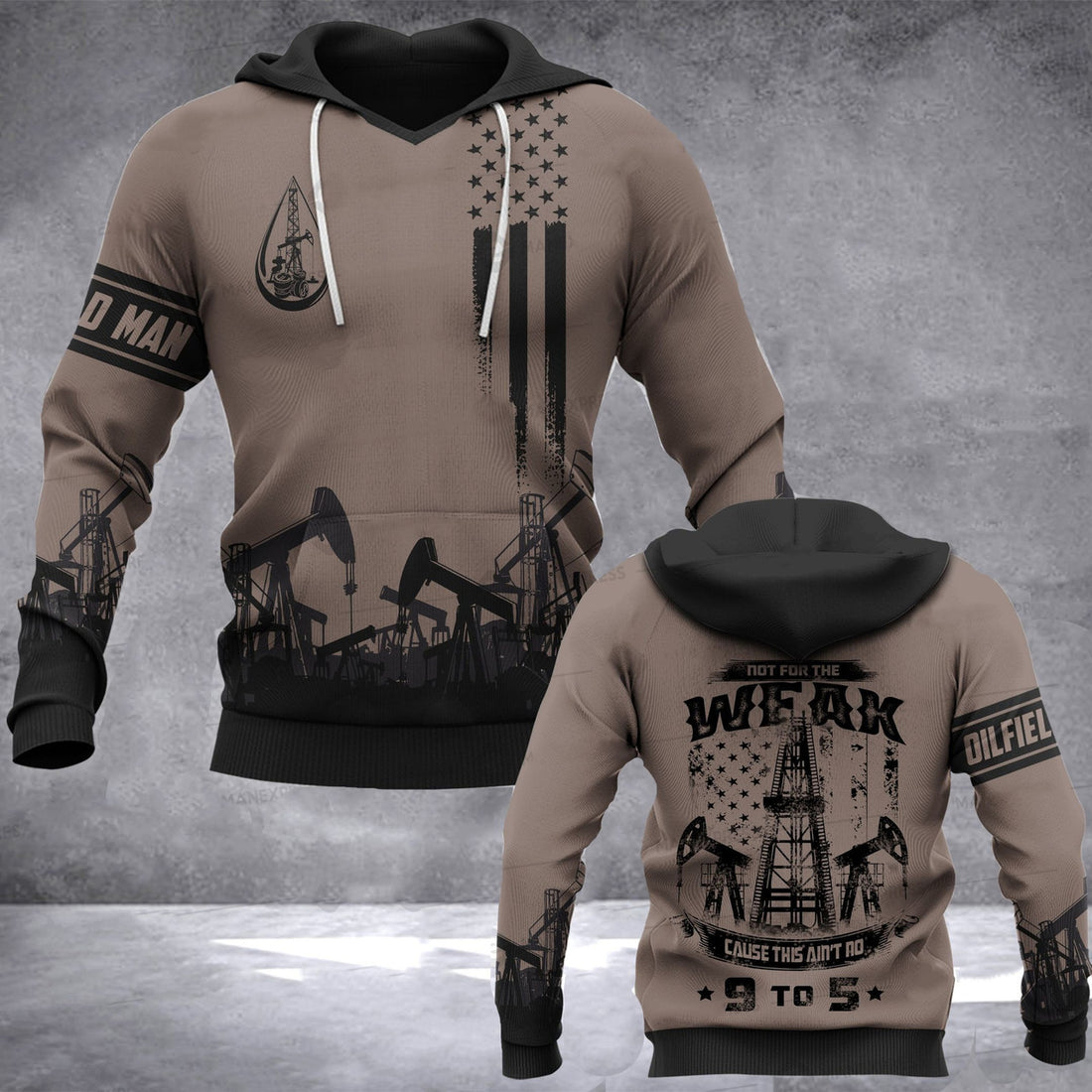 FUNSTUFFPRINT Oilfield Not For The Weak 3D Hoodie and Zip Hoodie