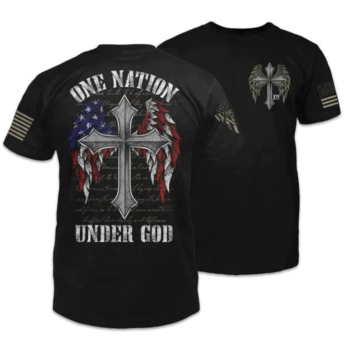 One Nation Under God T-Shirt 3D All Over Print American Warrior Patriotic Tee Shirts