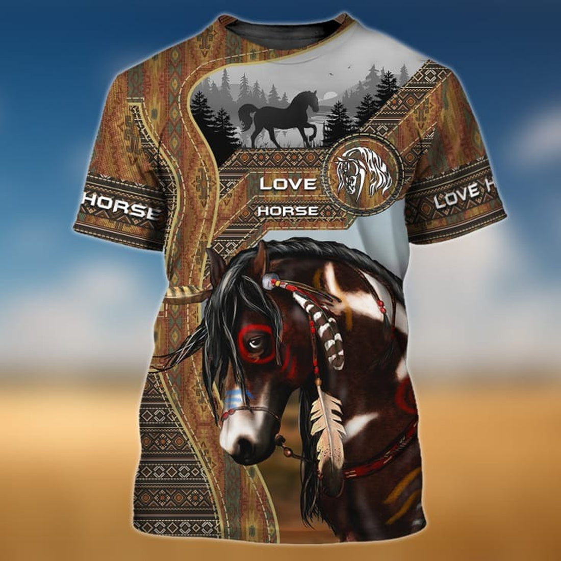 FUNSTUFFPRINT 3D All Over Printed Horse T-Shirt, Love Horse Shirts, White Horse Shirt For Men And Women, Beautiful Horse Tee Shirt 3D T-shirt