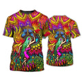3D All Over Print T-Shirt, Hippie Shirts For Men And Women, Mushroom Hippie