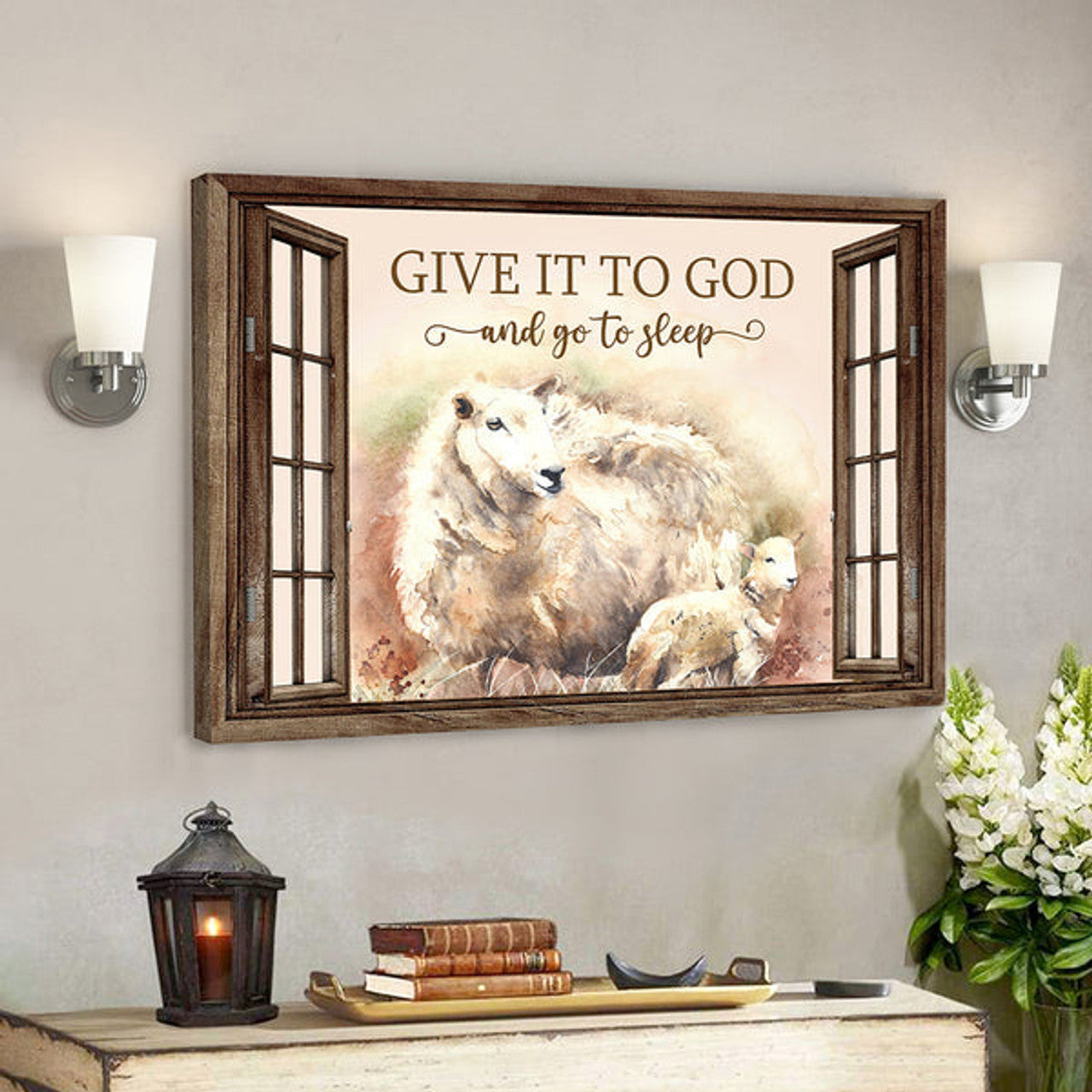 Give It To God And Go To Sleep 6 - Bible Verse Canvas - Scripture Canvas Wall Art 