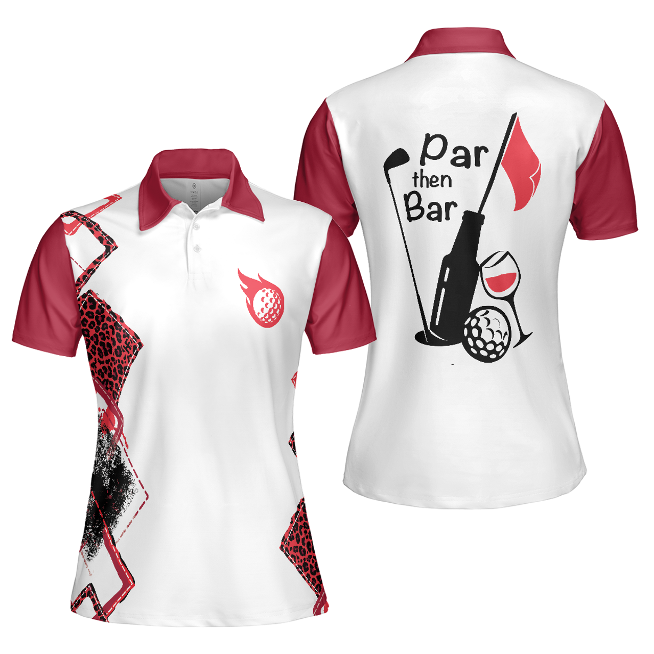 Par Then Bar Golf Short Sleeve Women Polo Shirt