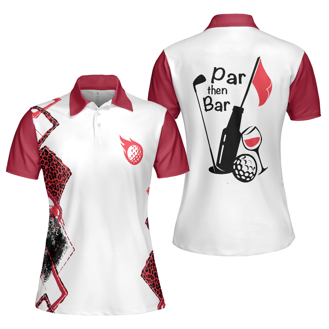 Par Then Bar Golf Short Sleeve Women Polo Shirt