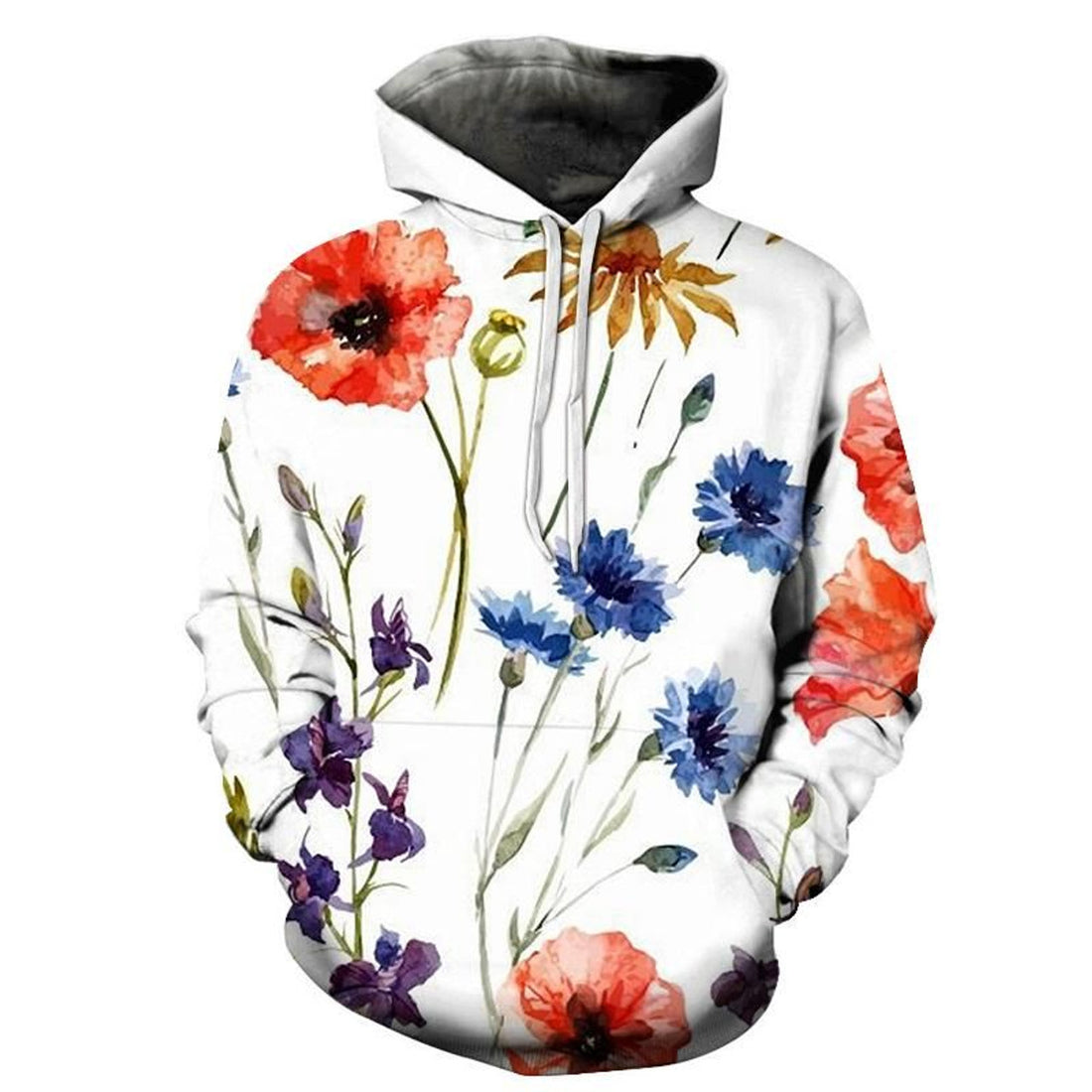 FUNSTUFFPRINT Peaceful Flowers 3D Hoodie and Zip Hoodie
