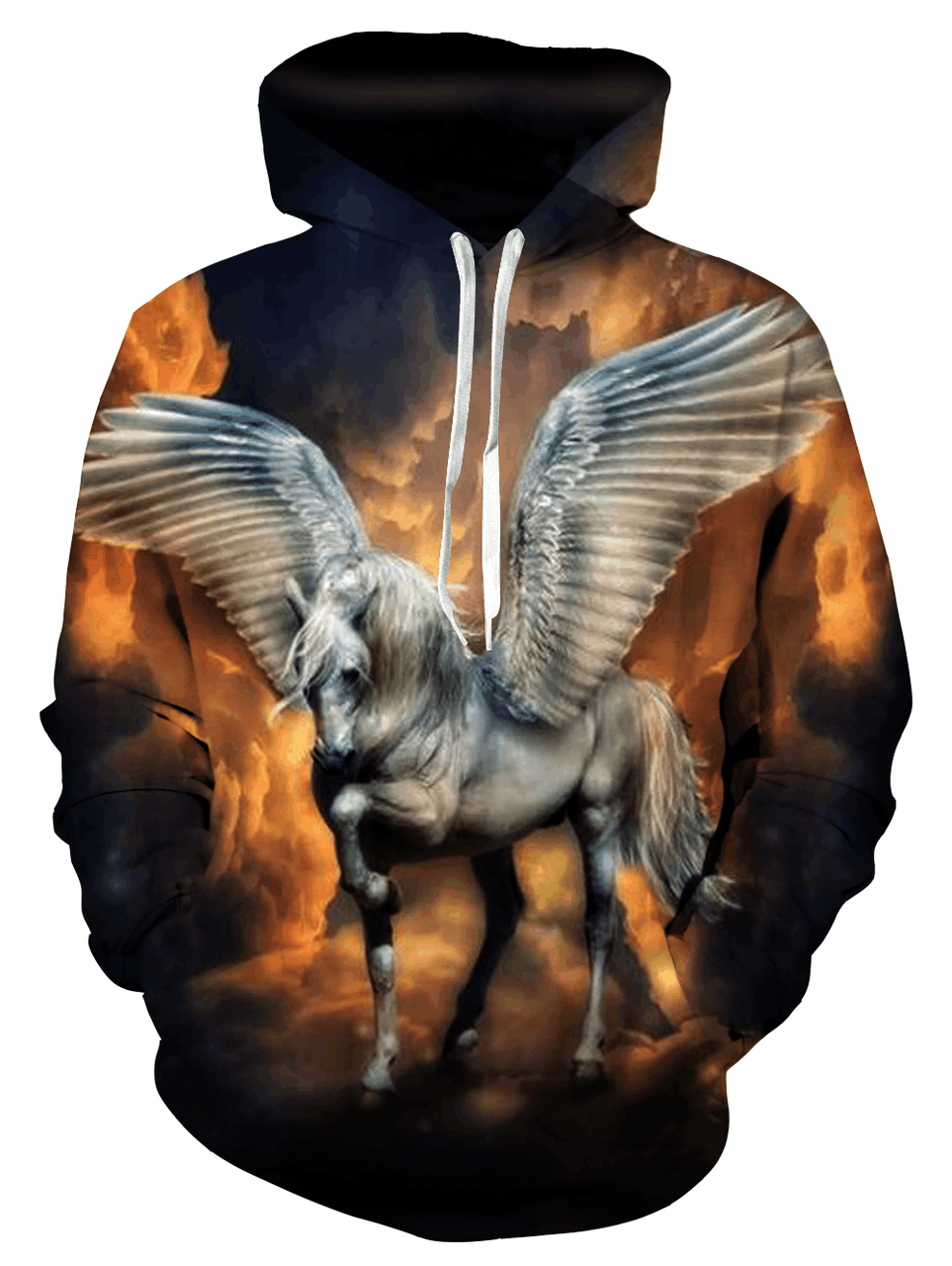 FUNSTUFFPRINT Pegasus Unique 3D Hoodie and Zip Hoodie