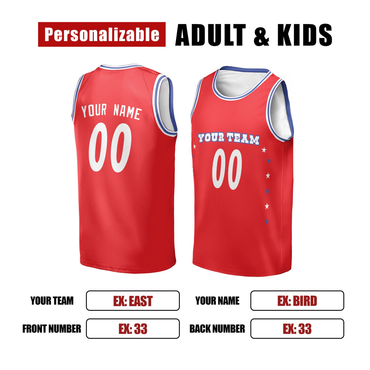 Personalized 1983 Boston Basketball Jersey – Red Heritage Style, Custom Name & Number for Kids, Youth & Adults-2
