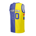 Personalized 1991/92 Denver Basketball Jersey – Yellow Blue Split Heritage Style, Custom Name & Number for Kids, Youth & Adults-4