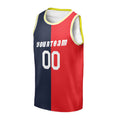 Personalized 1993/94 Houston Basketball Jersey – Navy Red Split Heritage Style, Custom Name & Number for Kids, Youth & Adults-3
