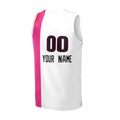 Personalized 2011/12 Miami Basketball Jersey – White Pink Heritage Style, Custom Name & Number for Kids, Youth & Adults-4
