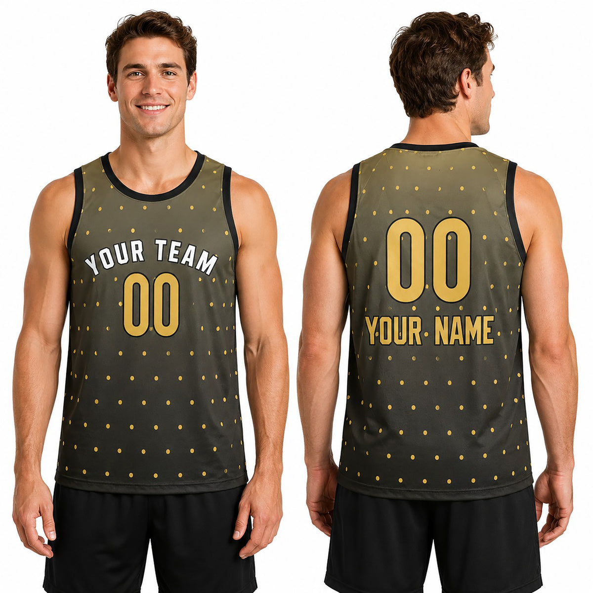 Personalized 2016 Basketball Jersey – Ombre Gold Rising Stars-Inspired Style, Custom Name & Number for Kids, Youth & Adults-1
