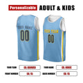 Personalized 2016/17 Denver Basketball Jersey – Light Blue Heritage Style, Custom Name & Number for Kids, Youth & Adults-2