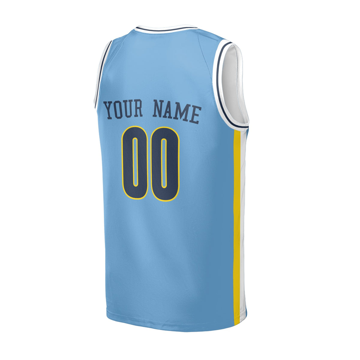 Personalized 2016/17 Denver Basketball Jersey – Light Blue Heritage Style, Custom Name & Number for Kids, Youth & Adults-4