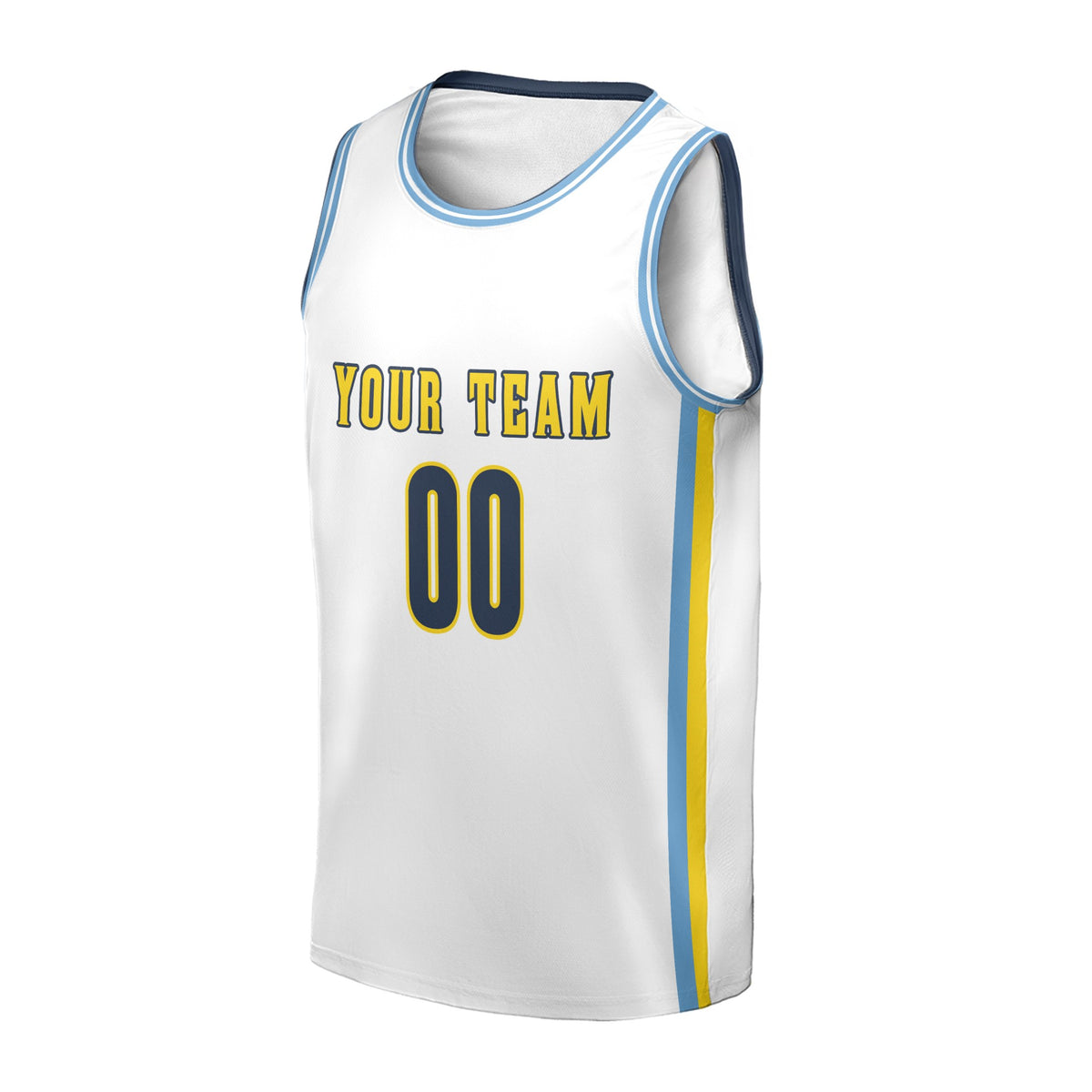 Personalized 2016/17 Denver Basketball Jersey – White Throwback Style, Custom Name & Number for Kids, Youth & Adults-3