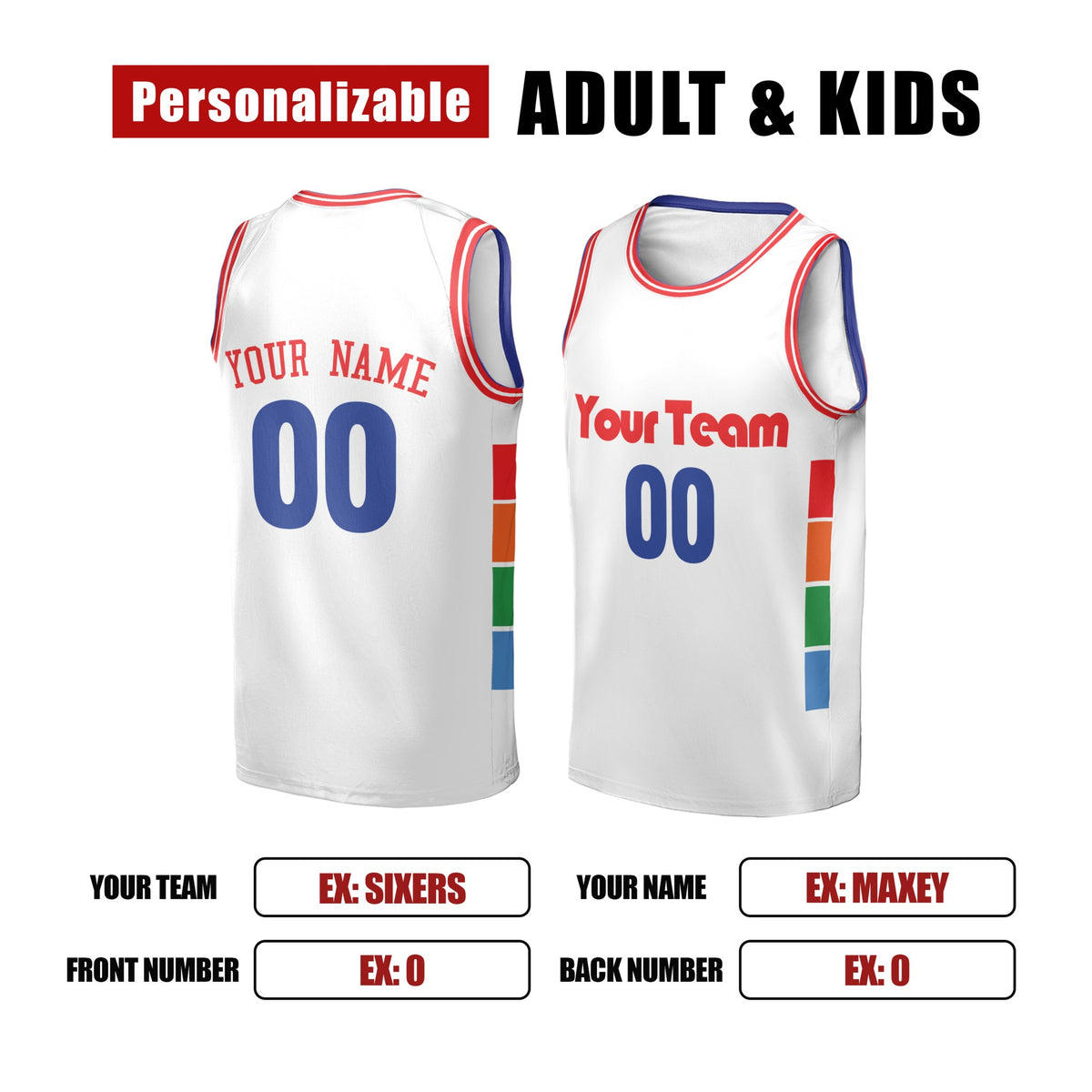 Personalized 2024/25 Philadelphia Basketball Jersey – White City-Inspired Style, Custom Name & Number for Kids, Youth & Adults-2