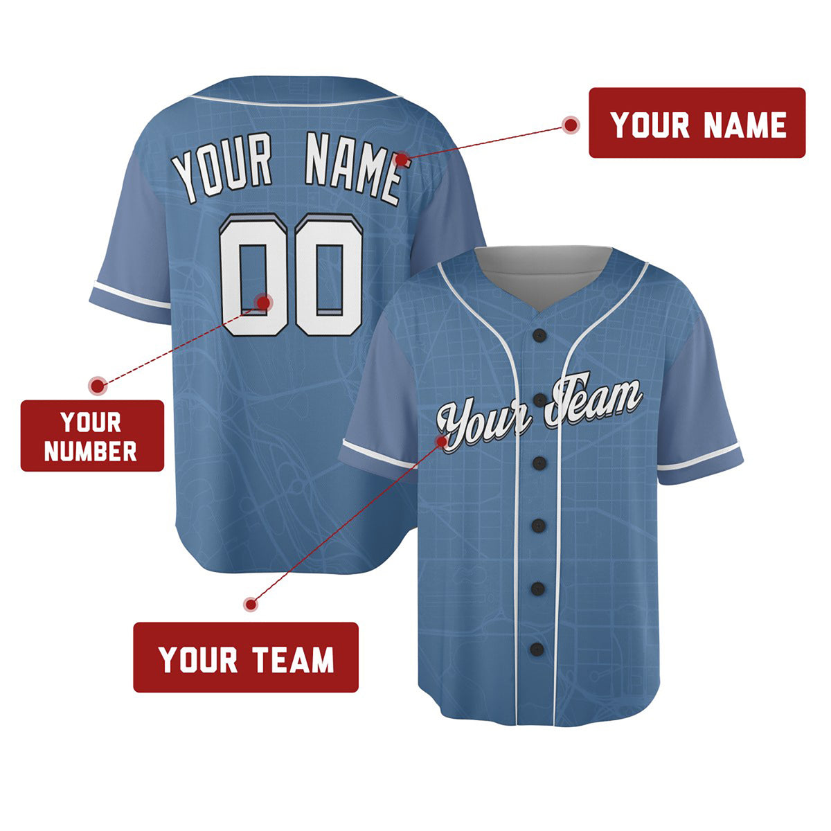 Personalized 2025 Washington Baseball Jersey – Blue City-Inspired Style, Custom Name & Number for Kids & Adults-2