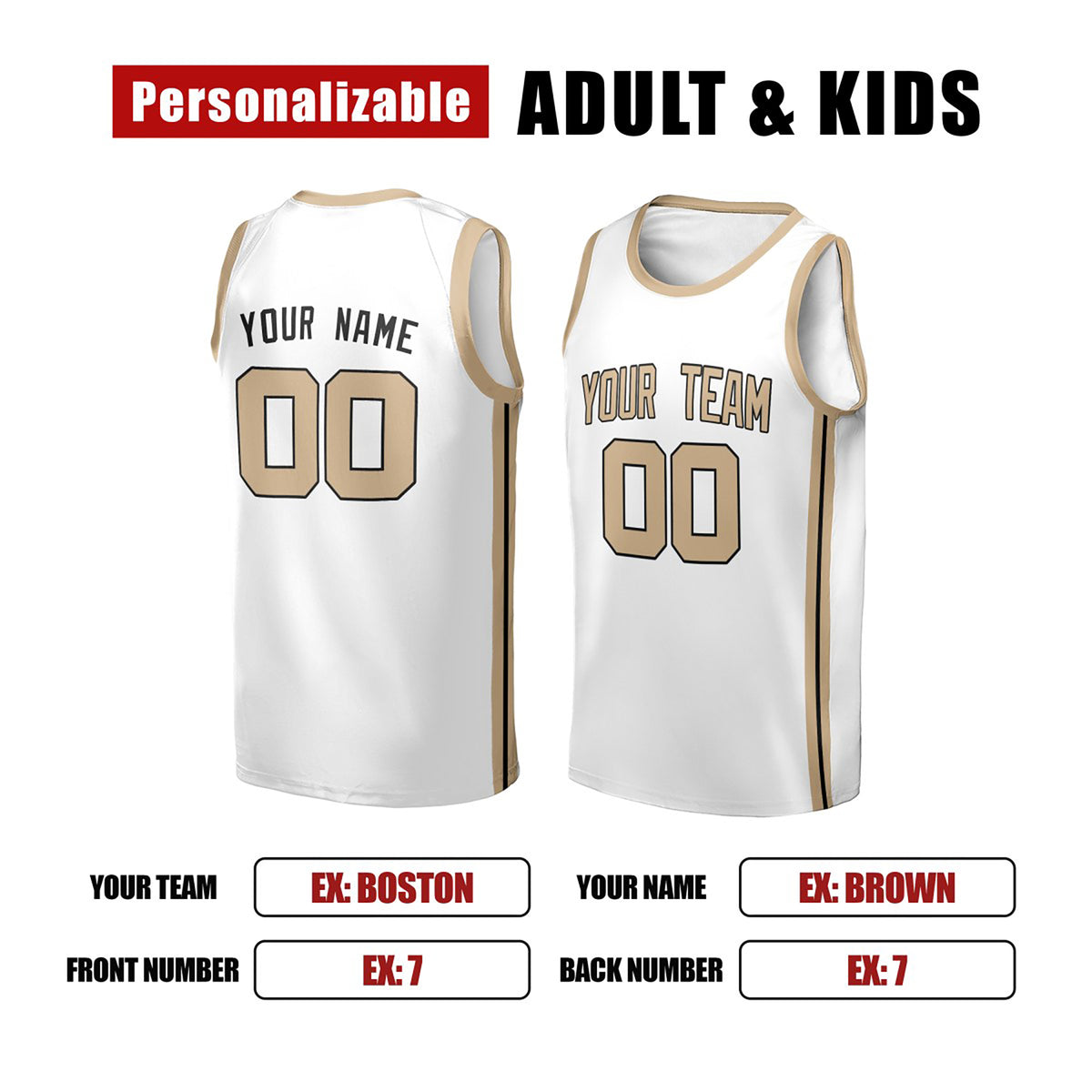 Personalized 2025/26 Boston Basketball Jersey – White City-Inspired Style, Custom Name & Number for Kids, Youth & Adults-2