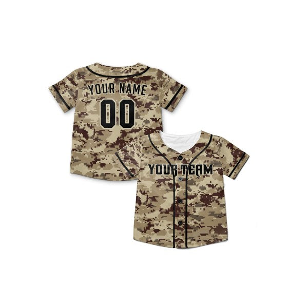 Personalized Arizona Baseball Jersey – Camo Camouflage Style, Custom Name & Number for Kids & Adults-8