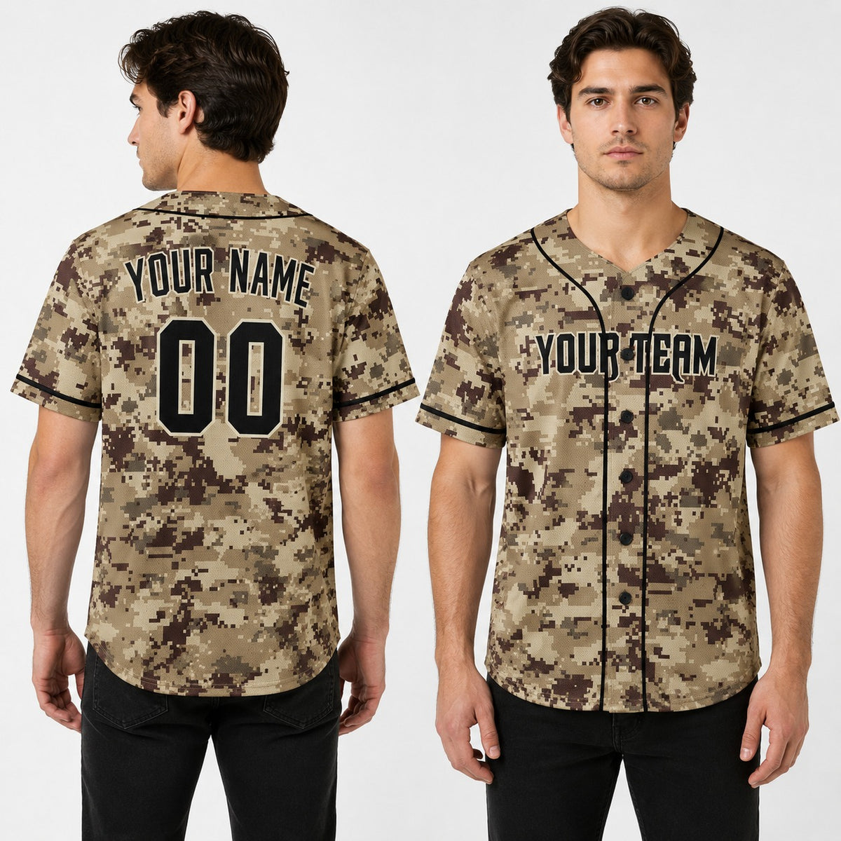 Personalized Arizona Baseball Jersey – Camo Camouflage Style, Custom Name & Number for Kids & Adults-1