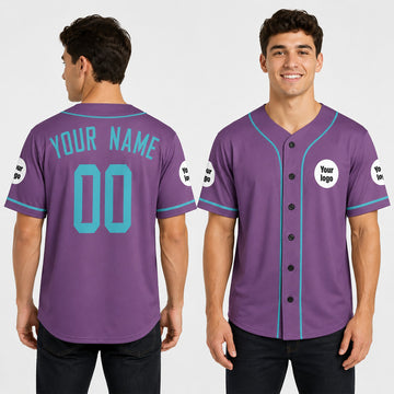 Personalized Arizona Baseball Jersey – Purple Teal Fan-Inspired Style, Custom Name & Number for Kids & Adults