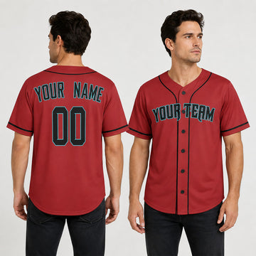 Personalized Arizona Baseball Jersey – Red Alternate Style, Custom Name & Number for Kids & Adults-1