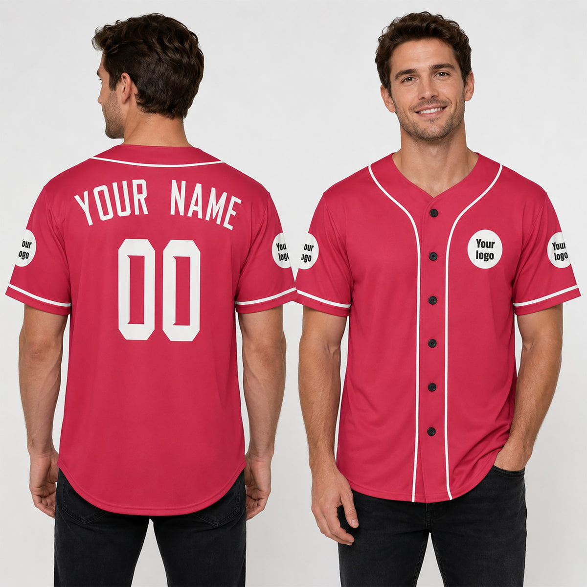 Personalized Arizona Baseball Jersey – Red Fan-Inspired Style, Custom Name & Number for Kids & Adults-1