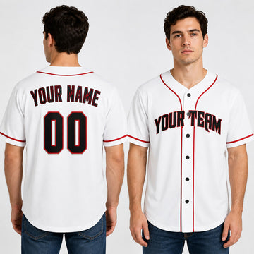 Personalized Arizona Baseball Jersey – White Classic Style 2, Custom Name & Number for Kids & Adults