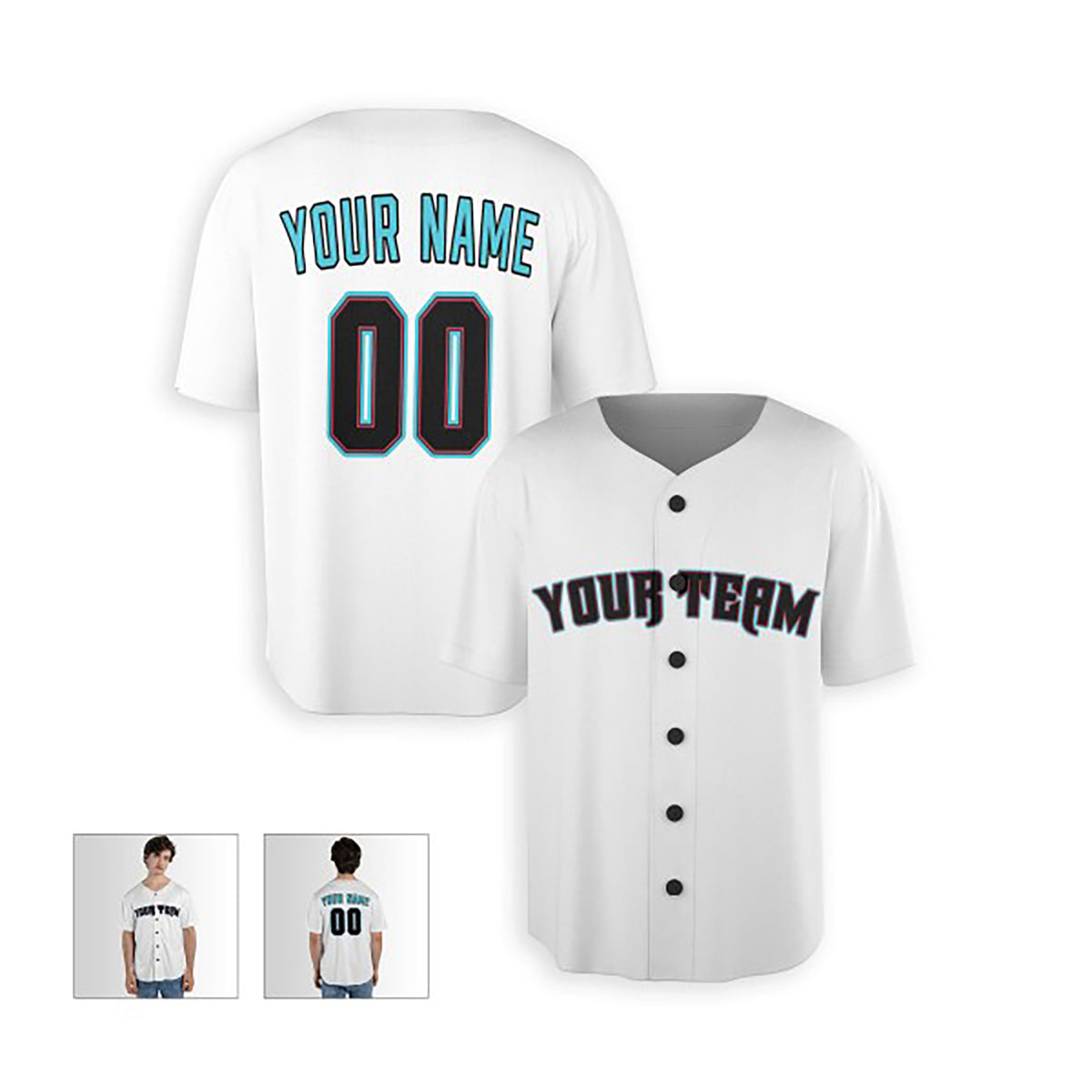 Personalized Arizona Baseball Jersey – White Heritage-Inspired Style, Custom Name & Number for Kids & Adults-3