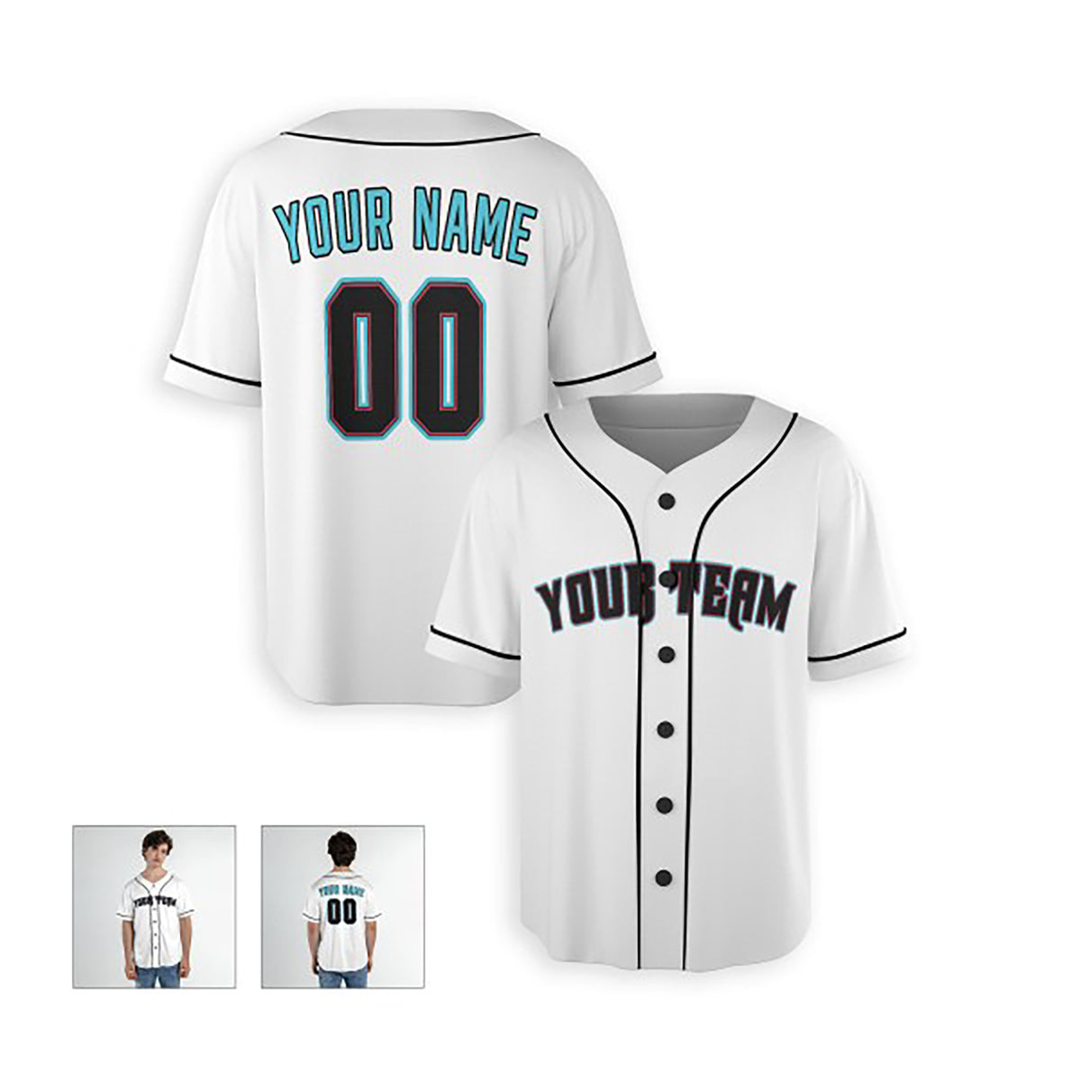 Personalized Arizona Baseball Jersey – White Heritage-Inspired Style, Custom Name & Number for Kids & Adults-4