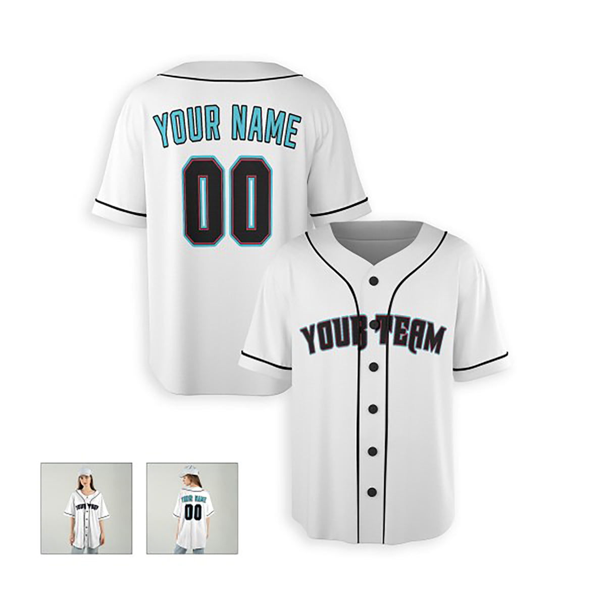 Personalized Arizona Baseball Jersey – White Heritage-Inspired Style, Custom Name & Number for Kids & Adults-6
